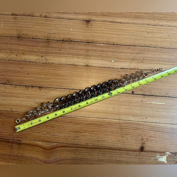 J.CREW Ombre Lucite Chunky Link Necklace. - Picture 9 of 15